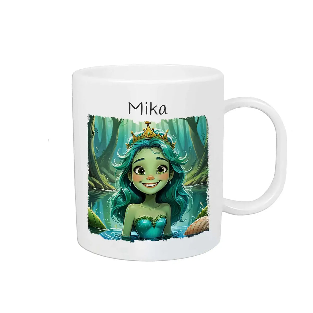 Tasse für Kinder personalisiert | Meerjungfrauen-Zauber | Tassen mit Namen | Abschiedsgeschenk Kita | 320ml Kunststofftassen Druckerino   