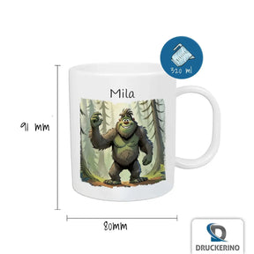 Tasse für Kinder personalisiert | Waldabenteuer | personalisierte Kindertassen | Personalisierte Geschenke | 320ml Kunststofftassen Druckerino   