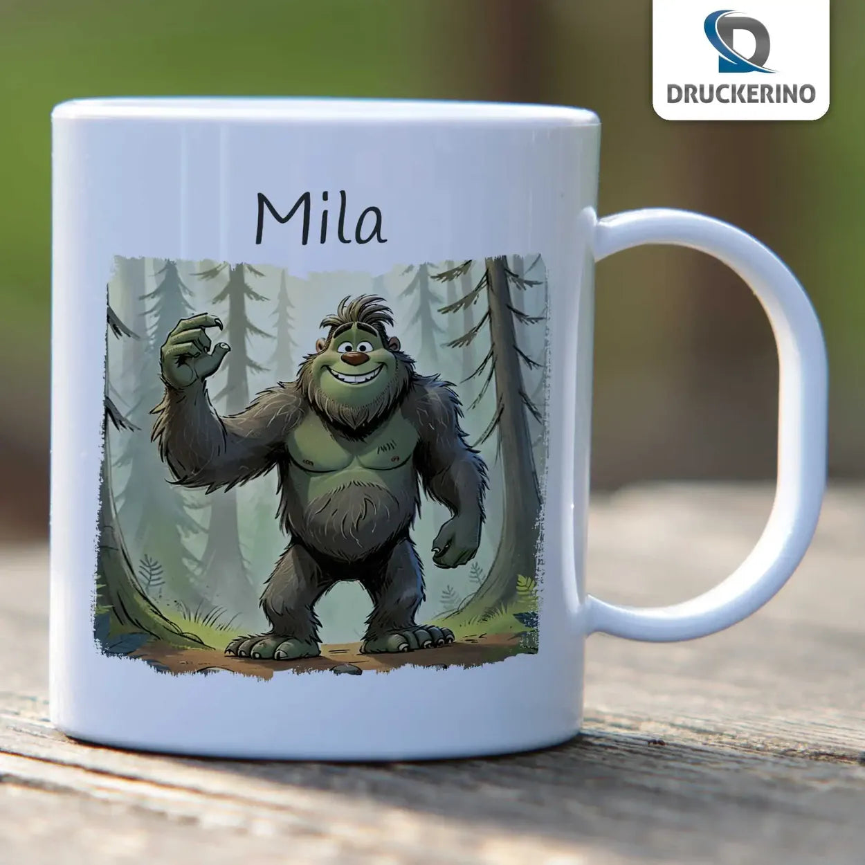 Tasse für Kinder personalisiert | Waldabenteuer | personalisierte Kindertassen | Personalisierte Geschenke | 320ml Kunststofftassen Druckerino   