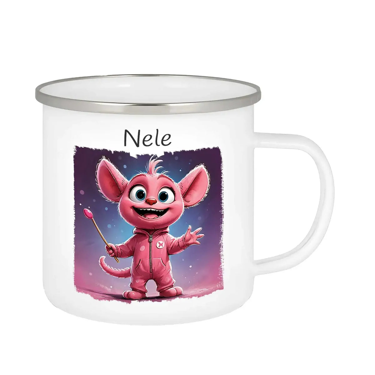 Tasse aus Emaille | Zauberfreund | Tasse personalisieren | Geschenke zur Taufe Emailletasse Druckerino   