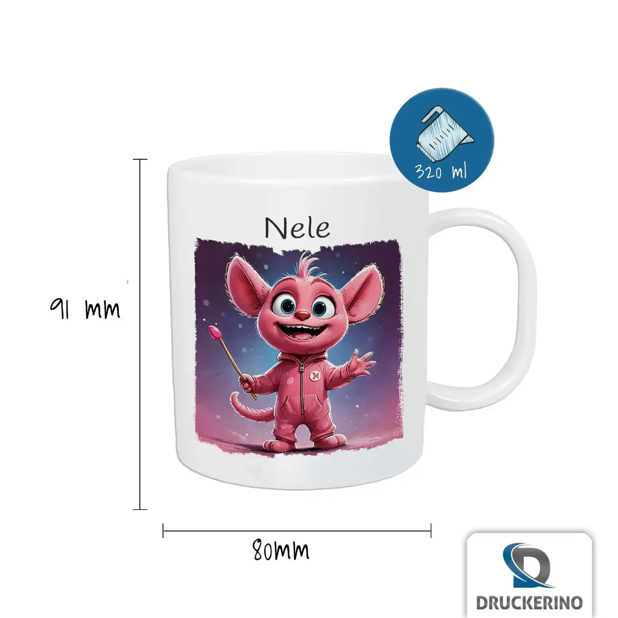 Tassen mit Namen | Zaubermaushelden Abenteuer | Tasse für Kinder | Tassen mit Tiermotiv | 320ml  Geschenkidee Weihnachten