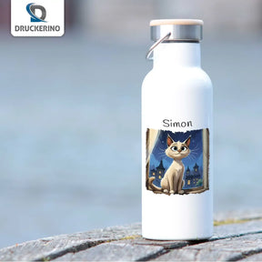 Personalisierte Trinkflasche | Zauberpfoten | Wasserflasche | Thermoflasche | 500ml  Geschenkidee Weihnachten