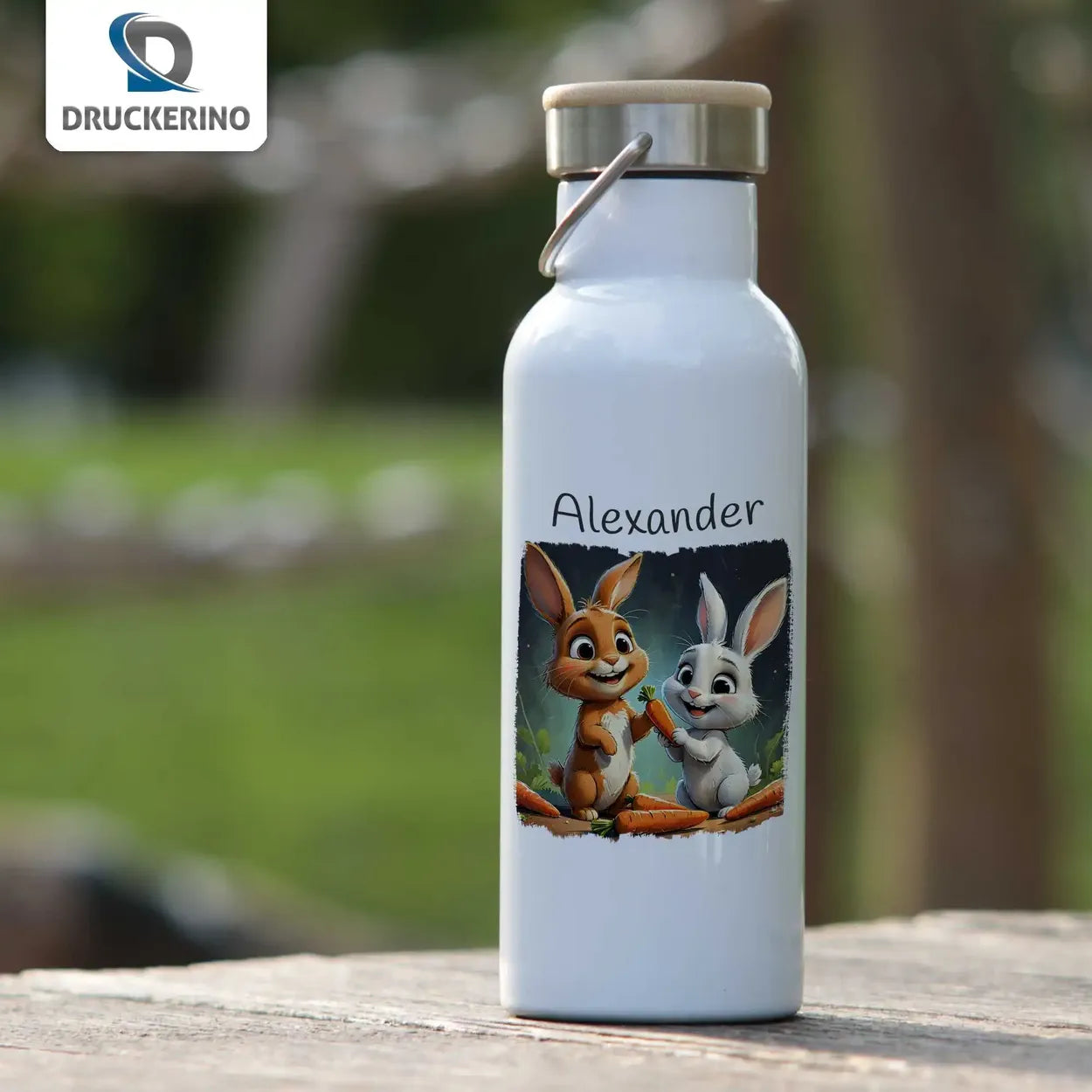 Trinkflasche Kinder | Tierfreunde-Abenteuer | Sport Trinkflasche | Edelstahl Thermosflasche | 500ml  Geschenkidee Weihnachten