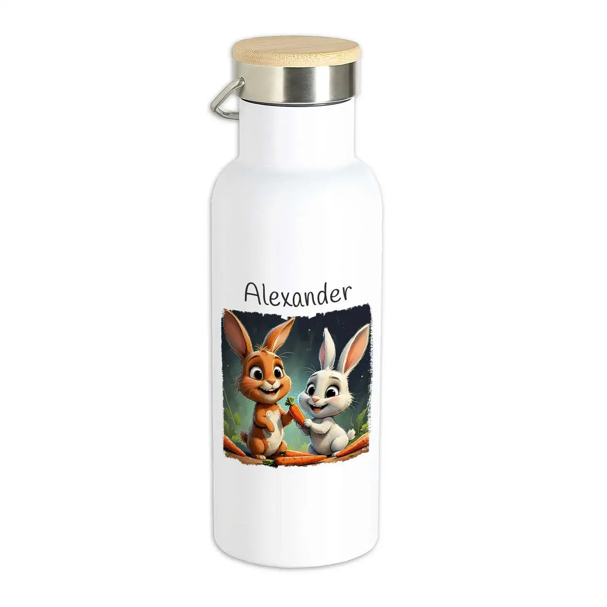 Trinkflasche Kinder | Tierfreunde-Abenteuer | Sport Trinkflasche | Edelstahl Thermosflasche | 500ml Thermoflasche Druckerino   