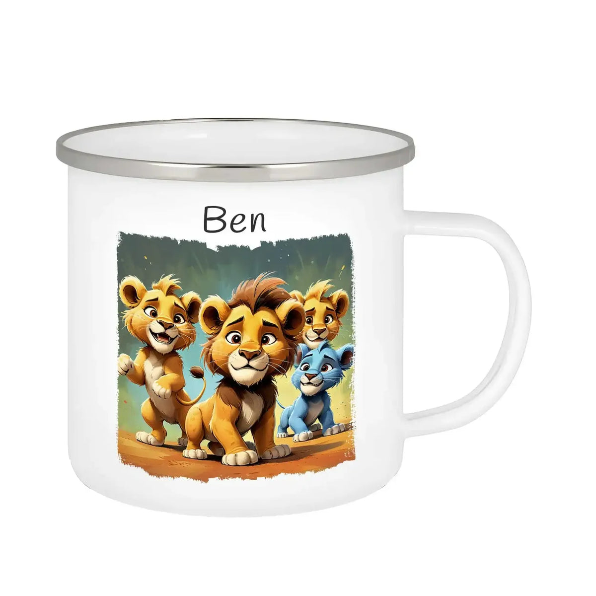 Emailletasse personalisiert mit Namen | Abenteuer-Safari | Emaille Tasse | Abschiedsgeschenke im Kindergarten Emailletasse Druckerino   