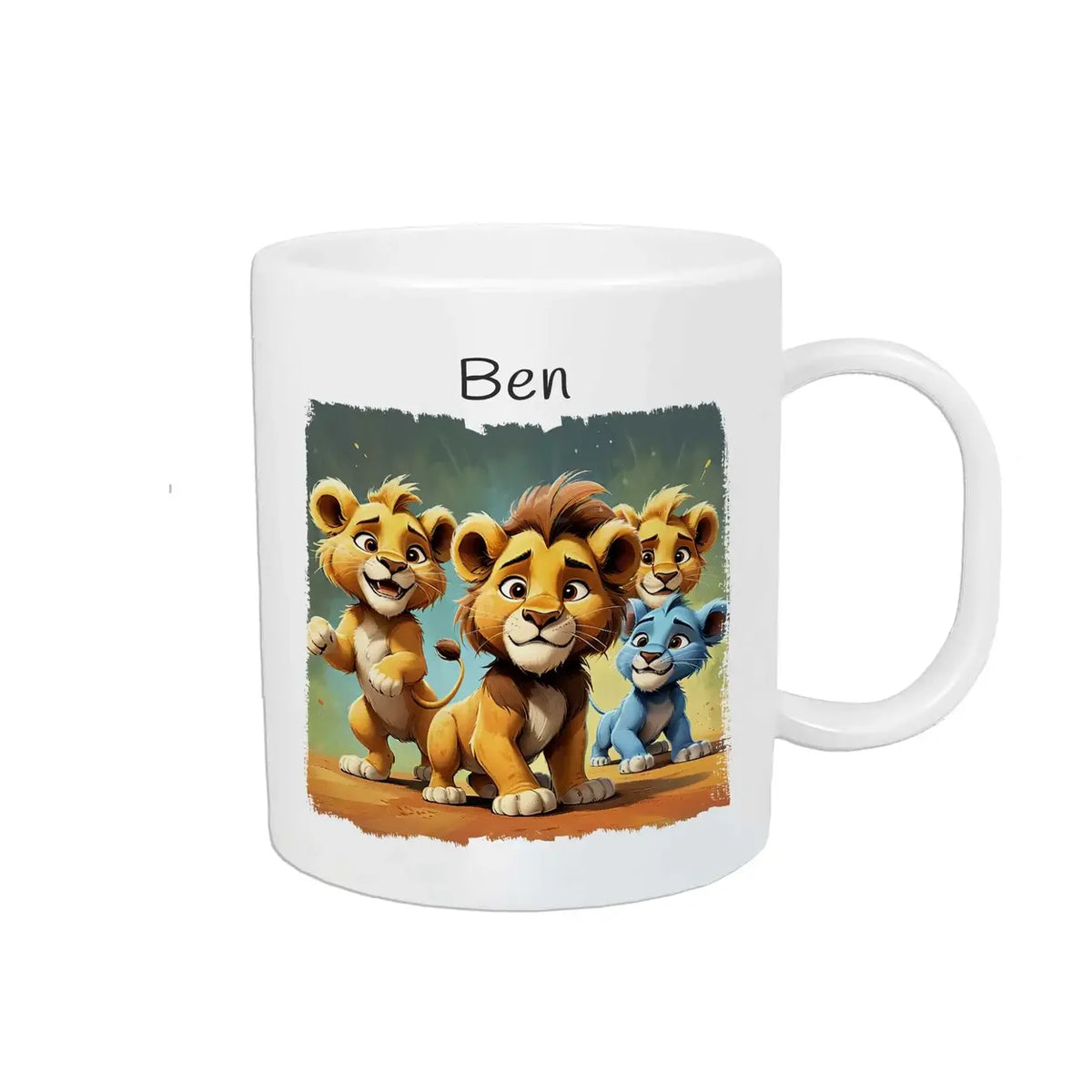 Kindertasse personalisiert | Dschungelfreunde-Abenteuer | Kindergeburtstag kleine Geschenke | Geschenk Kindergarten | 320ml Kunststofftassen Druckerino   