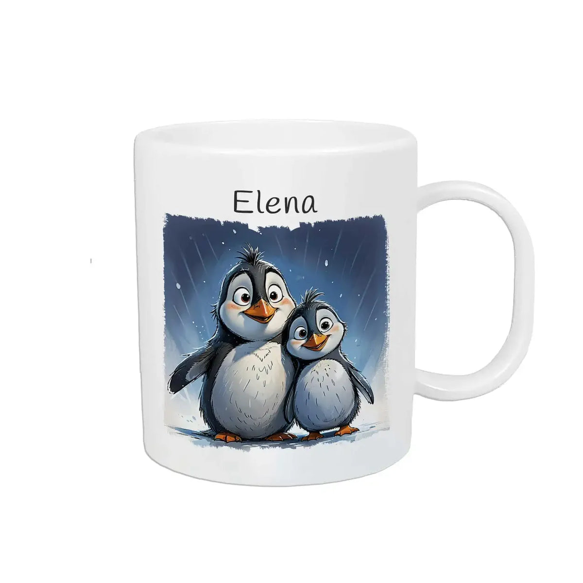 Kindertasse personalisiert | Pinguin-Freunde | Becher personalisiert | süße Tierbilder | 320ml Kunststofftassen Druckerino   