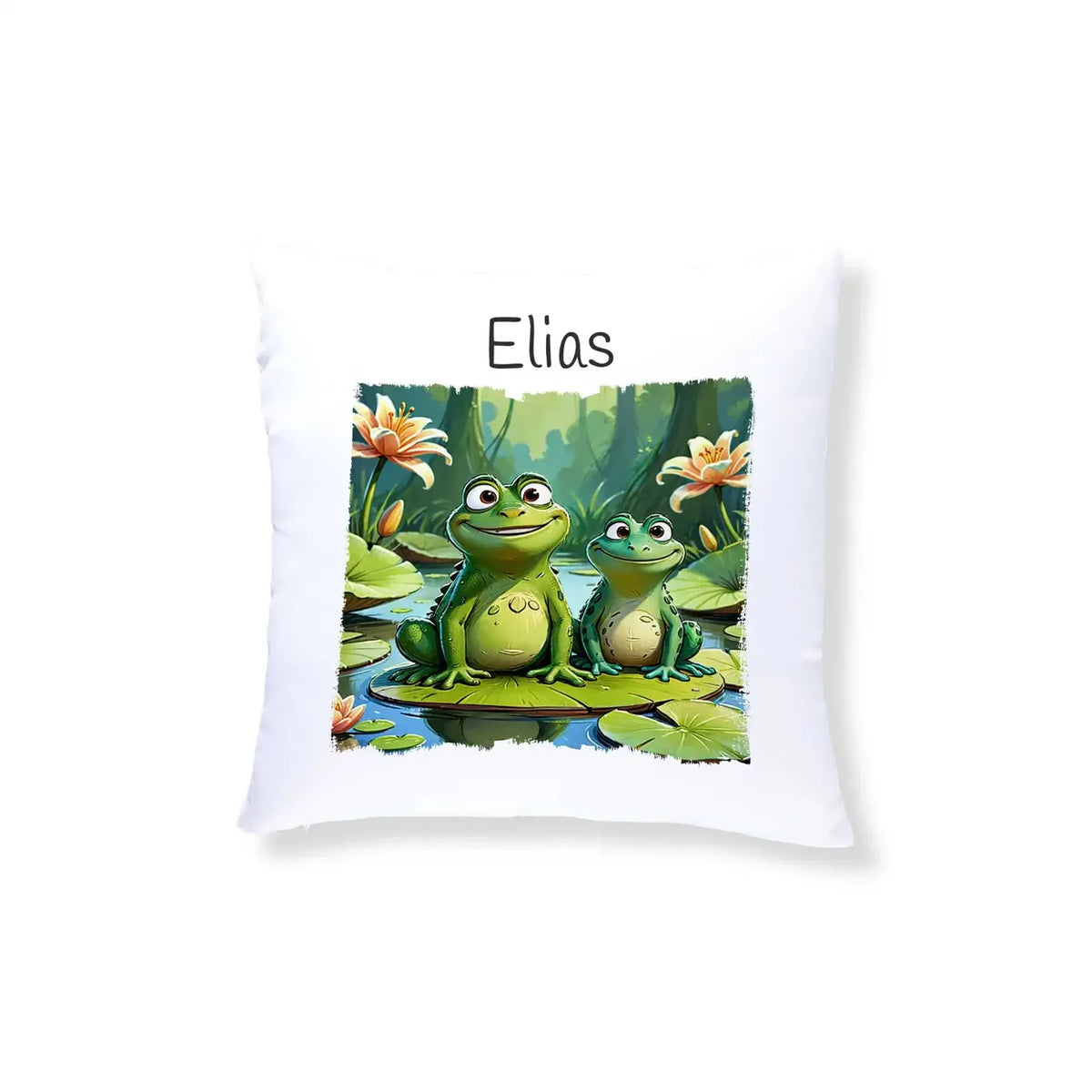 Kissen | Froschfreunde | Personalisierte Geschenke | Kindergeburtstag kleine Geschenke | 40x40 cm Kissen Druckerino   