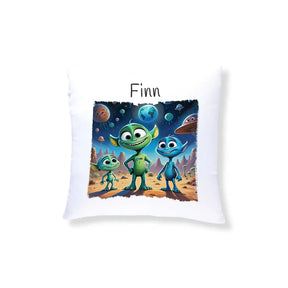 Kuschelkissen als Geschenk | Weltraumfreunde | Kissen personalisiert mit Name | Kissenhülle 40x40 | 40x40 cm Geschenkideen