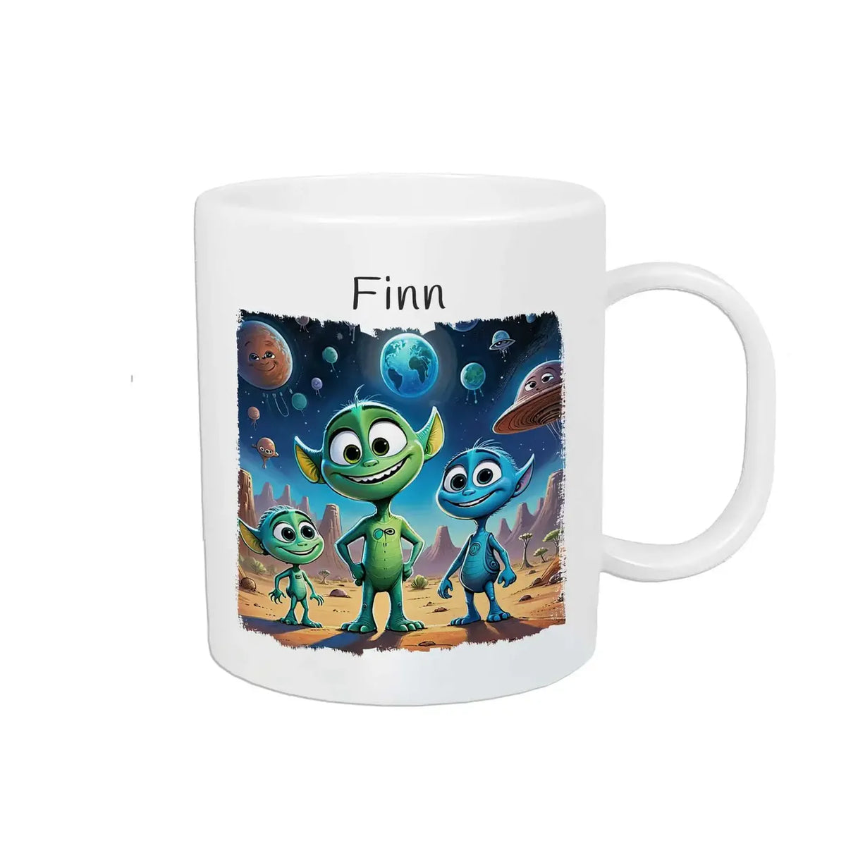 Tasse für Kinder personalisiert | Weltraumfreunde | personalisierte Kindertassen | Personalisierte Geschenke | 320ml Kunststofftassen Druckerino   