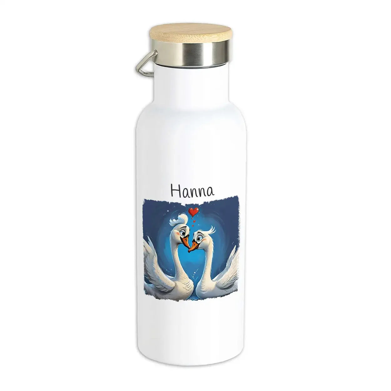 Personalisierte Trinkflasche | Schwanensee Zauber | Wasserflasche | Thermoflasche | 500ml  Geschenkidee Weihnachten