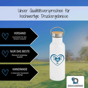 Abenteuer Bauernhof Thermo Trinkflasche für Kinder personalisiert Thermoflasche Druckerino   