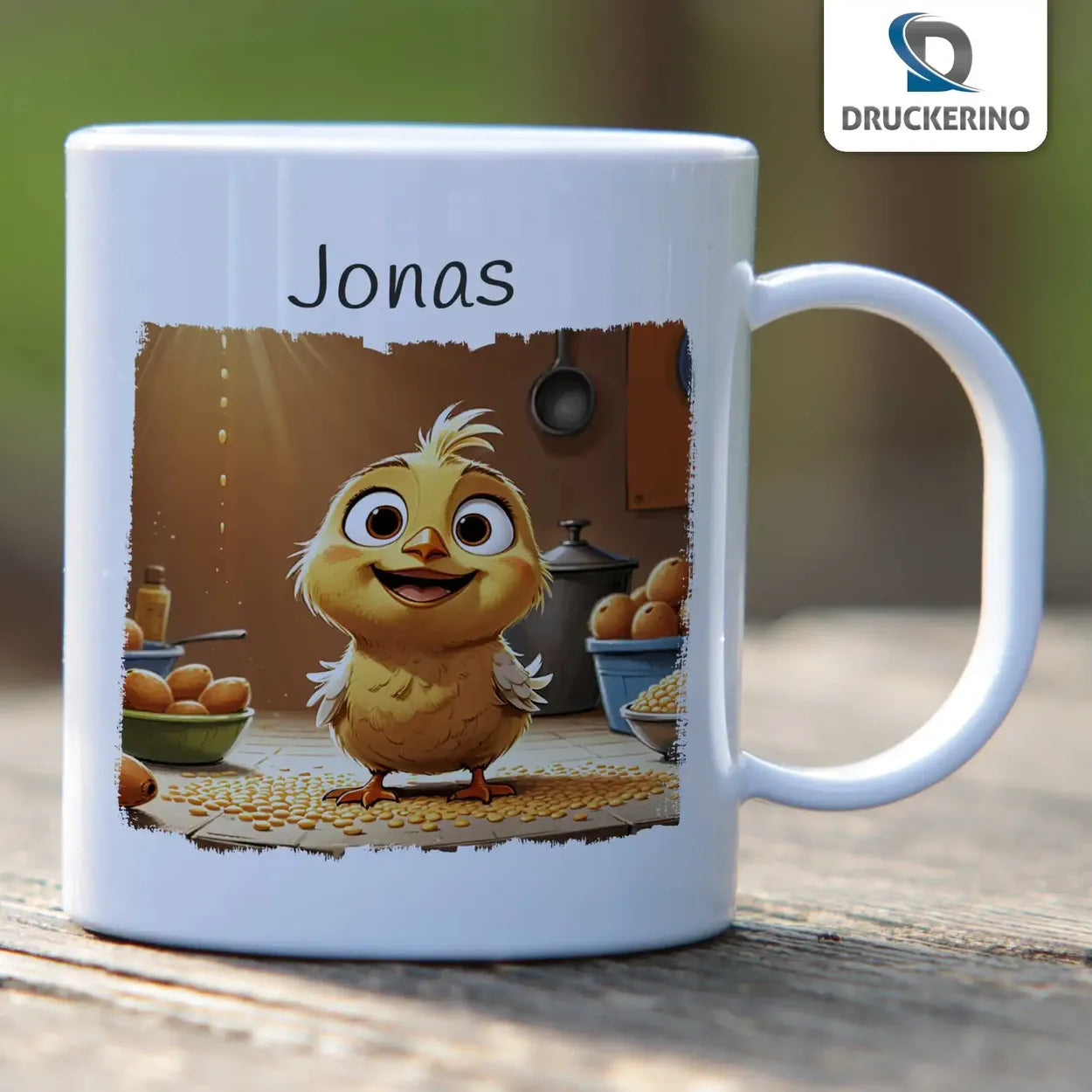 Personalisierte Kindertassen | Kleine Kükenabenteuer | Kindergeburtstag Geschenke | Kindertasse personalisiert mit Name | 320ml Kunststofftassen Druckerino   