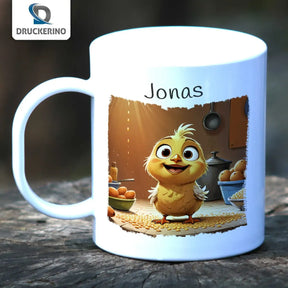 Personalisierte Kindertassen | Kleine Kükenabenteuer | Kindergeburtstag Geschenke | Kindertasse personalisiert mit Name | 320ml Kunststofftassen Druckerino   