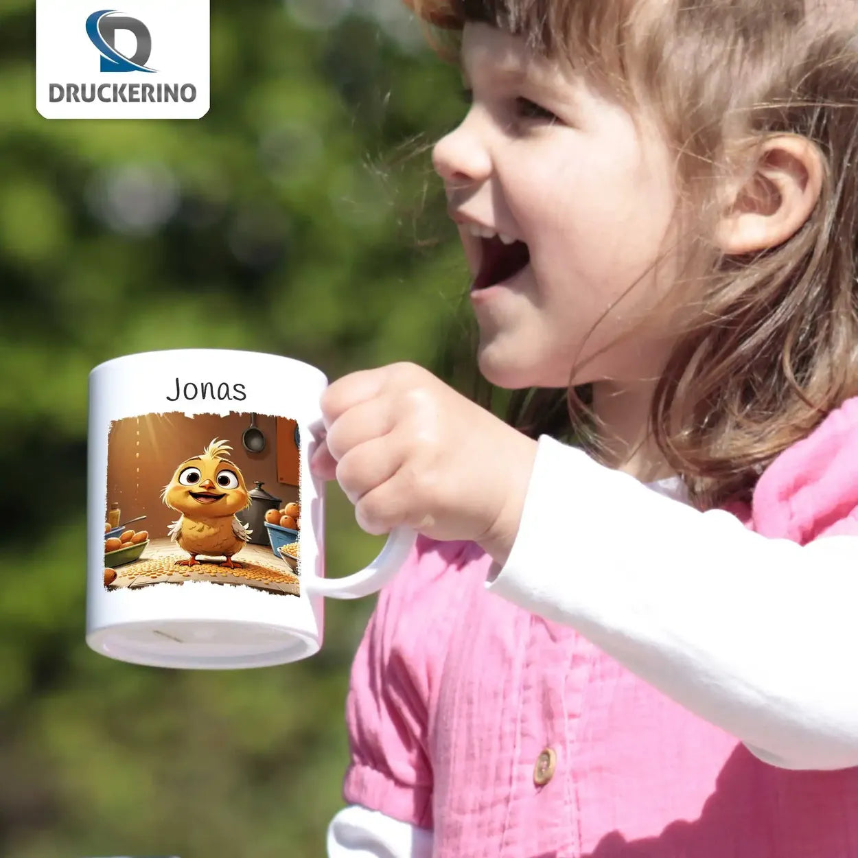 Personalisierte Kindertassen | Kleine Kükenabenteuer | Kindergeburtstag Geschenke | Kindertasse personalisiert mit Name | 320ml Kunststofftassen Druckerino   