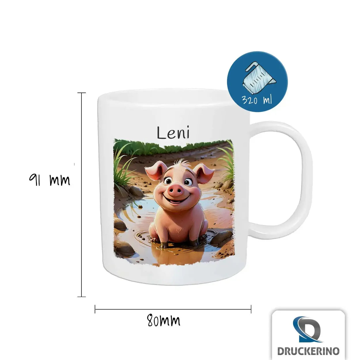 Personalisierte Tasse Kinder | Matschpfützen Abenteurer | Kindertasse | Geschenke zur Taufe | 320ml  Geschenkidee Weihnachten