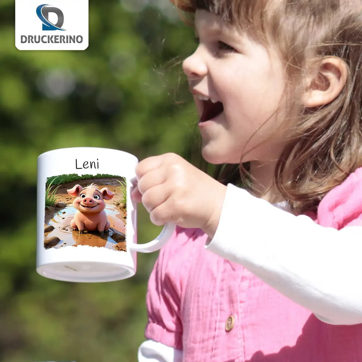 Personalisierte Tasse Kinder | Matschpfützen Abenteurer | Kindertasse | Geschenke zur Taufe | 320ml Kunststofftassen Druckerino   