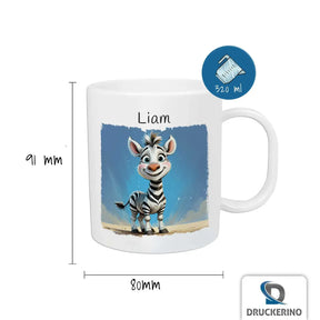 Tasse für Kinder | Safari Abenteuer | Abschiedsgeschenke im Kindergarten | personalisierte Becher | 320ml  Geschenkidee Weihnachten