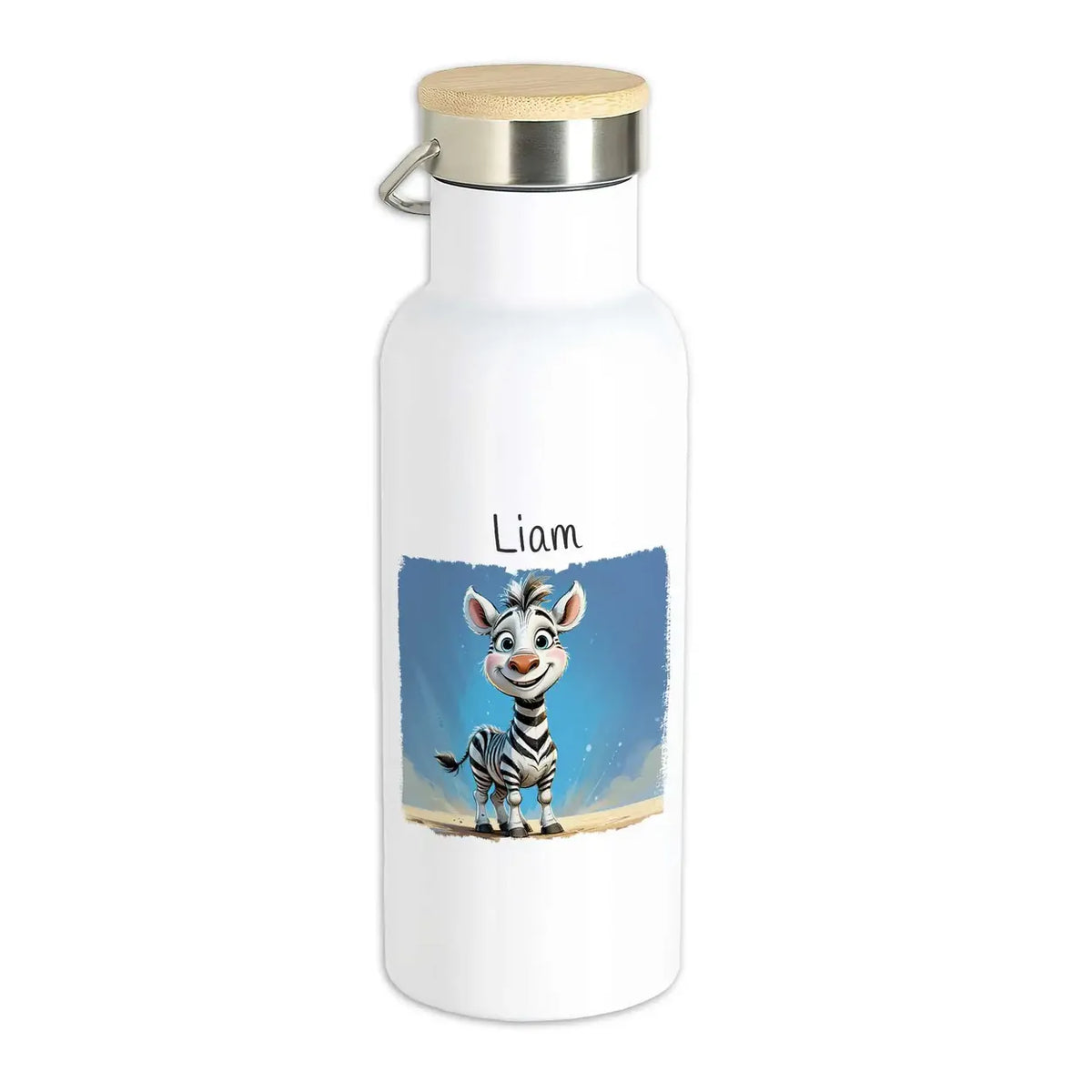 Trinkflasche mit Namen | Oasenfreund Zebra | Schöne Trinkflasche | Trinkflasche Kinder | 500ml Thermoflasche Druckerino   