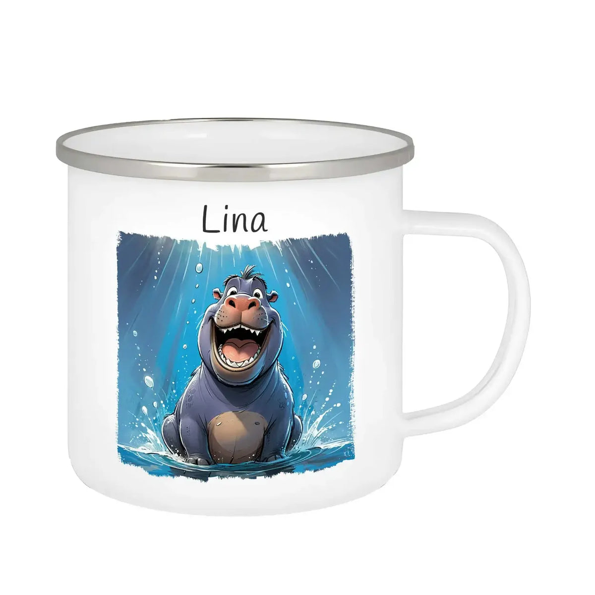 Emailletasse als Geschenkidee | Abenteuerliche Tierwelt | Tasse Geschenkidee | Kindergeburtstag Geschenke Emailletasse Druckerino   