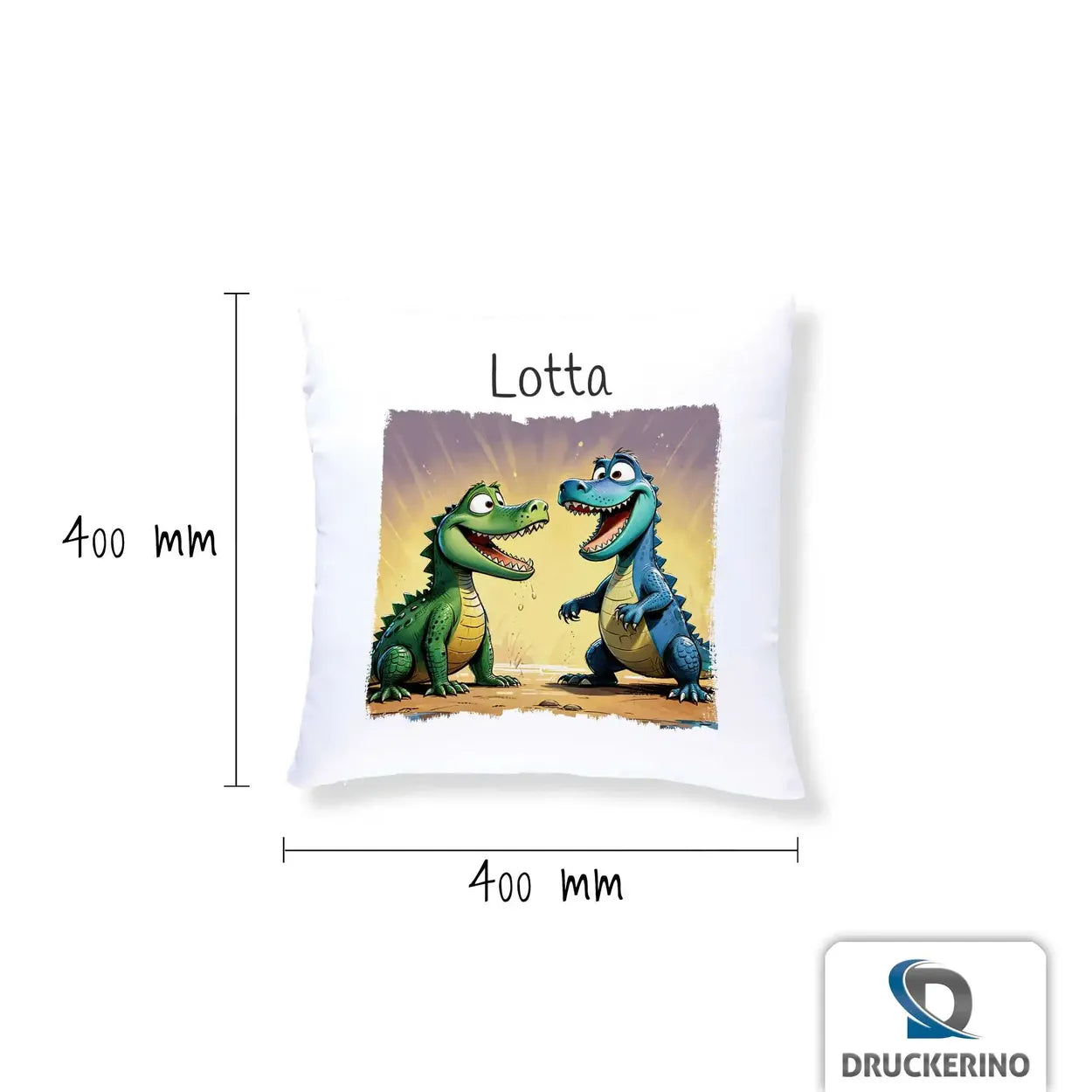 Kissen Baby personalisiert | Dino-Freunde | Kuschelkissen Mädchen | Geschenkidee Kissen | 40x40 cm Geschenke