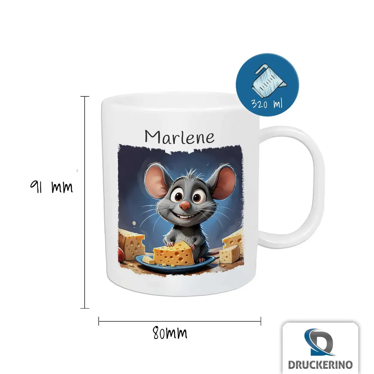 Kindertasse mit Namen | Mäuseabenteuer | Kindertasse | Geschenke zur Taufe | 320ml Geschenke