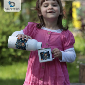 Emailletasse personalisiert mit Namen | Sternenabenteurer | Tasse Geschenkidee | Kindergeburtstag Geschenke Emailletasse Druckerino   