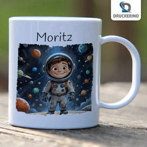 Personalisierte Kindertassen | Weltraumabenteurer | Kindergeburtstag Geschenke | Kindertasse personalisiert mit Name | 320ml  Geschenkidee Weihnachten