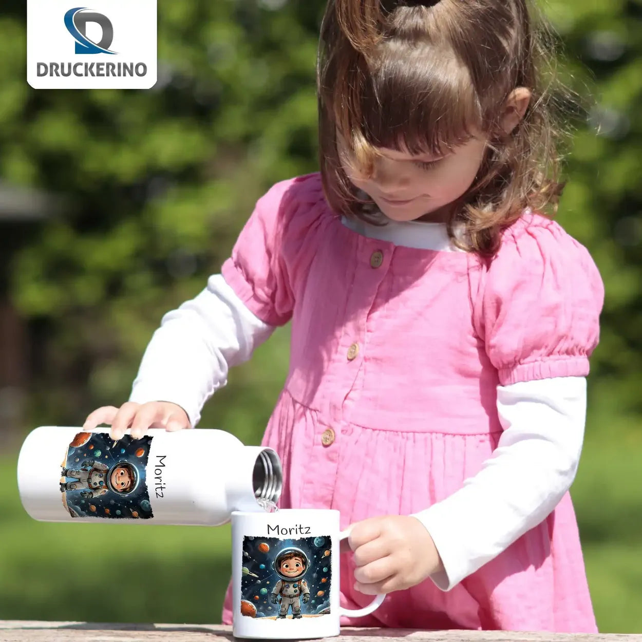 Personalisierte Kindertassen | Weltraumabenteurer | Kindergeburtstag Geschenke | Kindertasse personalisiert mit Name | 320ml  Geschenkidee Weihnachten