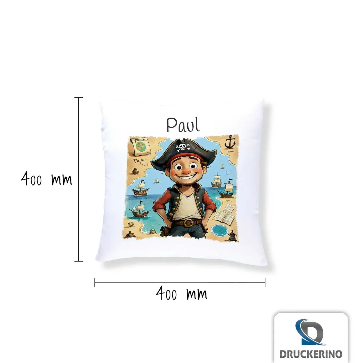 Kissen | Seefahrertraum | Personalisierte Geschenke | Kindergeburtstag kleine Geschenke | 40x40 cm Kissen Druckerino   