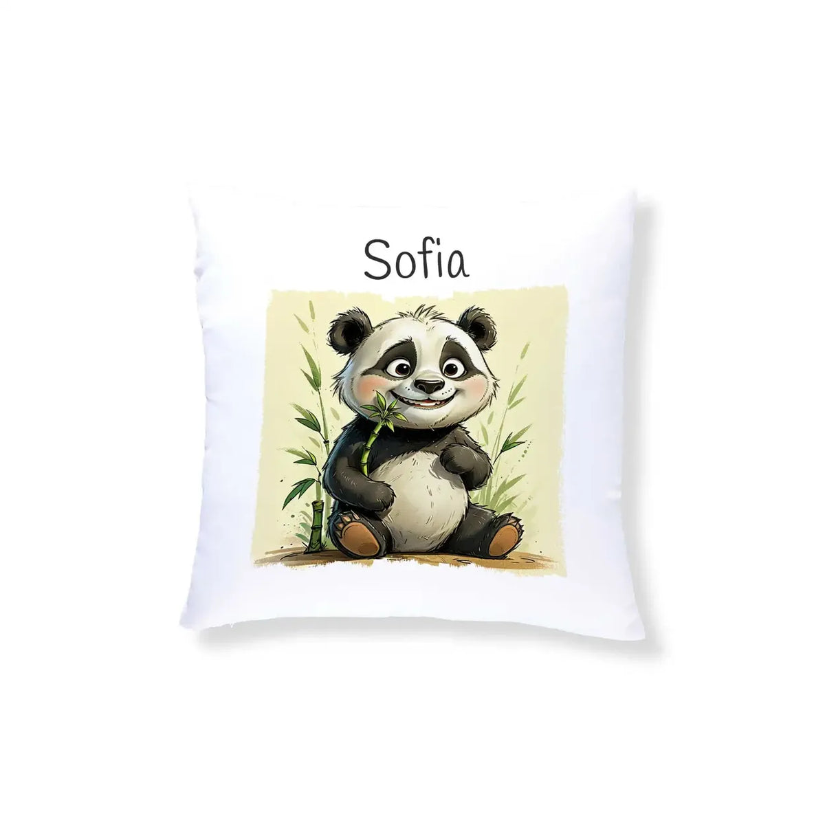 Kissen personalisiert mit Name | Pandatraum | Kissenhülle | personalisierbare Kindergeschenke | 40x40 cm Kissen Druckerino   