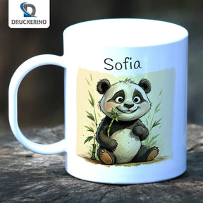 Tasse für Kinder | Pandabären-Zauber | personalisierte Kindertassen | Personalisierte Geschenke | 320ml Kunststofftassen Druckerino   