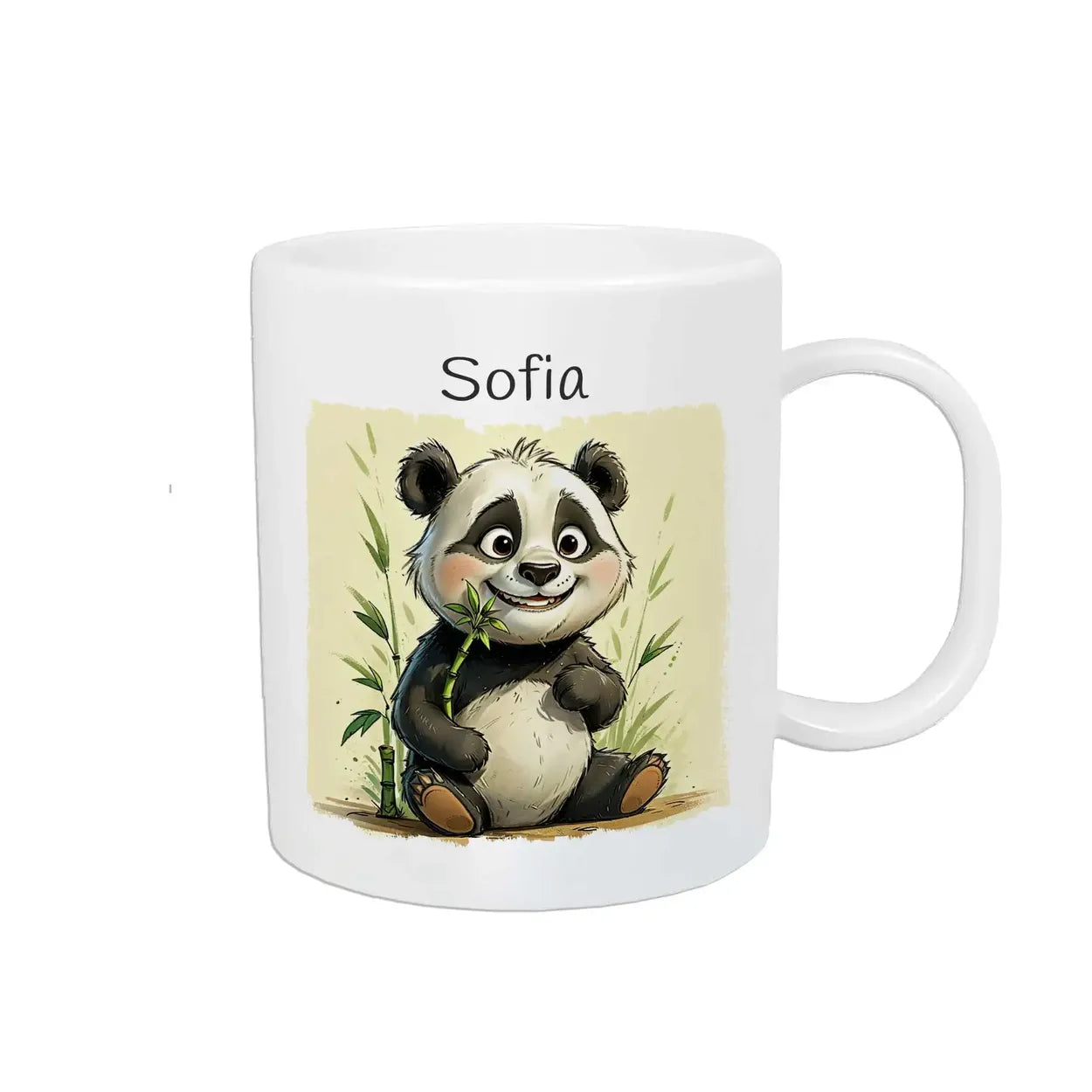 Tasse für Kinder | Pandabären-Zauber | personalisierte Kindertassen | Personalisierte Geschenke | 320ml Kunststofftassen Druckerino   