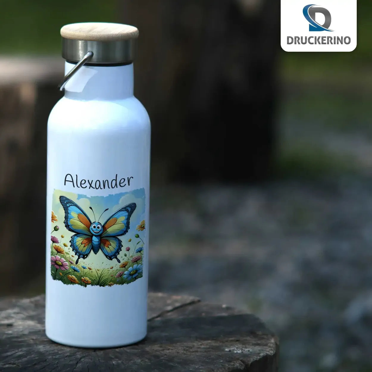 Personalisierte Kinder Trinkflasche | Zauberflügel | Trinkflasche für Sport, Schule & Freizeit | Personalisierte Geschenke | 500ml  Geschenkidee Weihnachten