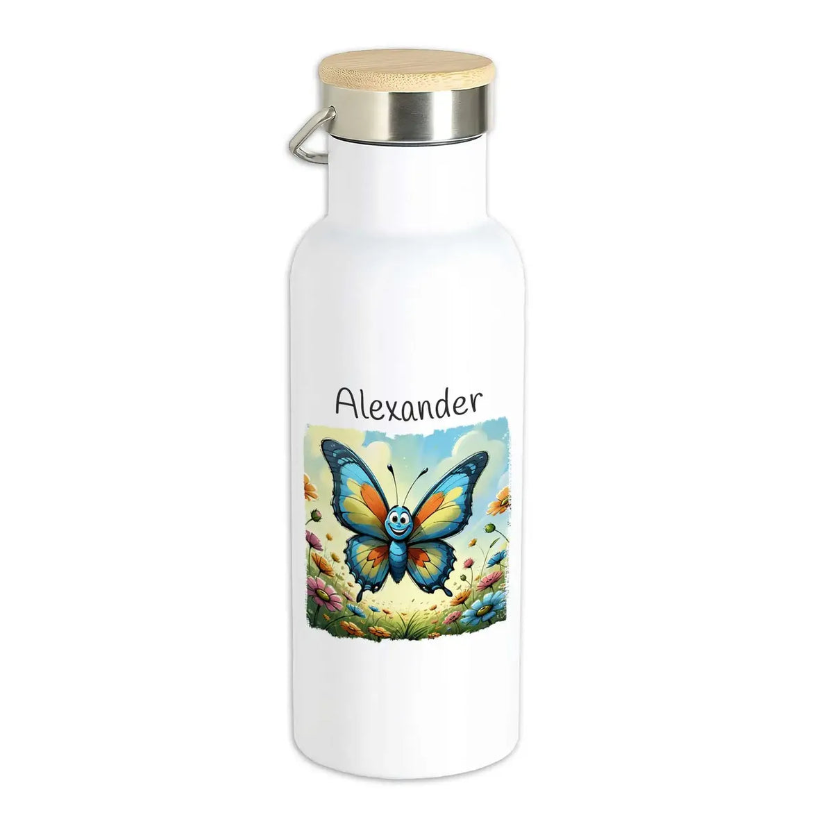 Personalisierte Kinder Trinkflasche | Zauberflügel | Trinkflasche für Sport, Schule & Freizeit | Personalisierte Geschenke | 500ml Thermoflasche Druckerino   