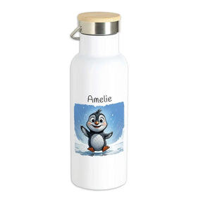 Personalisierte Kinder Trinkflasche | Pinguin-Spaß | Abschiedsgeschenke im Kindergarten | Trinkflasche | 500ml Thermoflasche Druckerino   