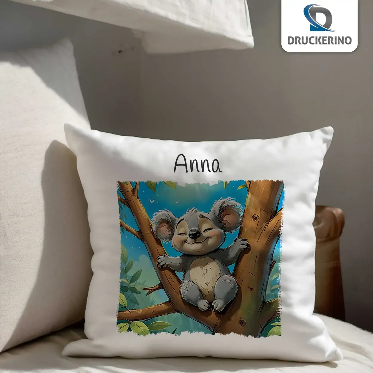 Kuschelkissen als Geschenk | Traumgefährte | Kissen personalisiert mit Name | Kissenhülle 40x40 | 40x40 cm Kissen Druckerino   