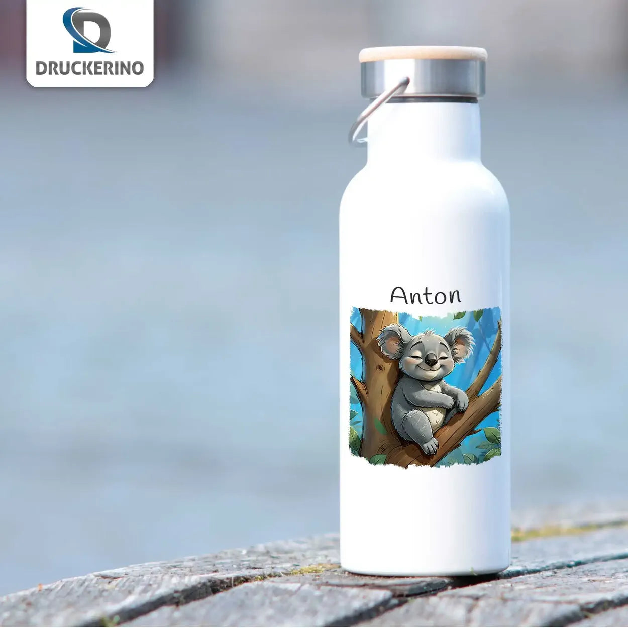 Kinder Trinkflasche | Traumbegleiter Koala | mit Namen personalisiert | Thermosflasche | 500ml Geschenkideen