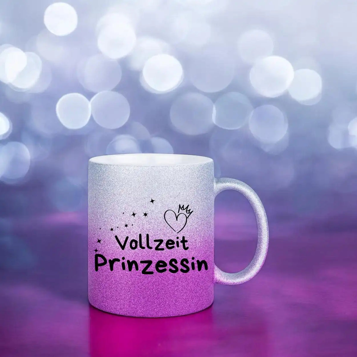 Glitzertasse - Vollzeit Prinzessin Glitzertassen Druckerino   