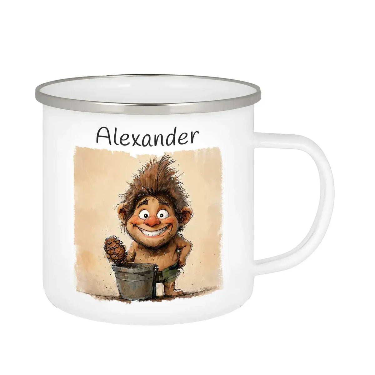 Emaille Tasse mit Namen | Zauberwaldfreund | Emaille Tasse | personalisierbare Kindergeschenke Emailletasse Druckerino   