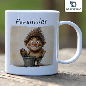 Kindertasse personalisiert | Waldgeflüster | Becher personalisiert | süße Tierbilder | 320ml Kunststofftassen Druckerino   