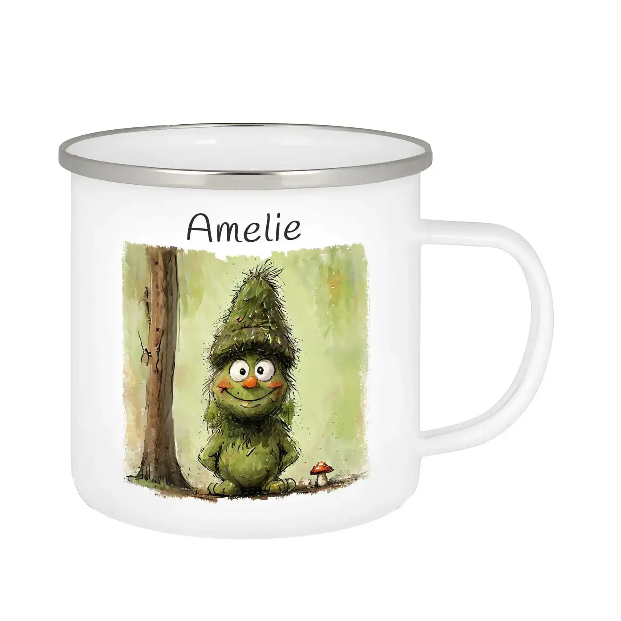 Emaille Tasse mit Namen | Waldgeflüster | Emailletasse | Tasse mit Namen Geschenke