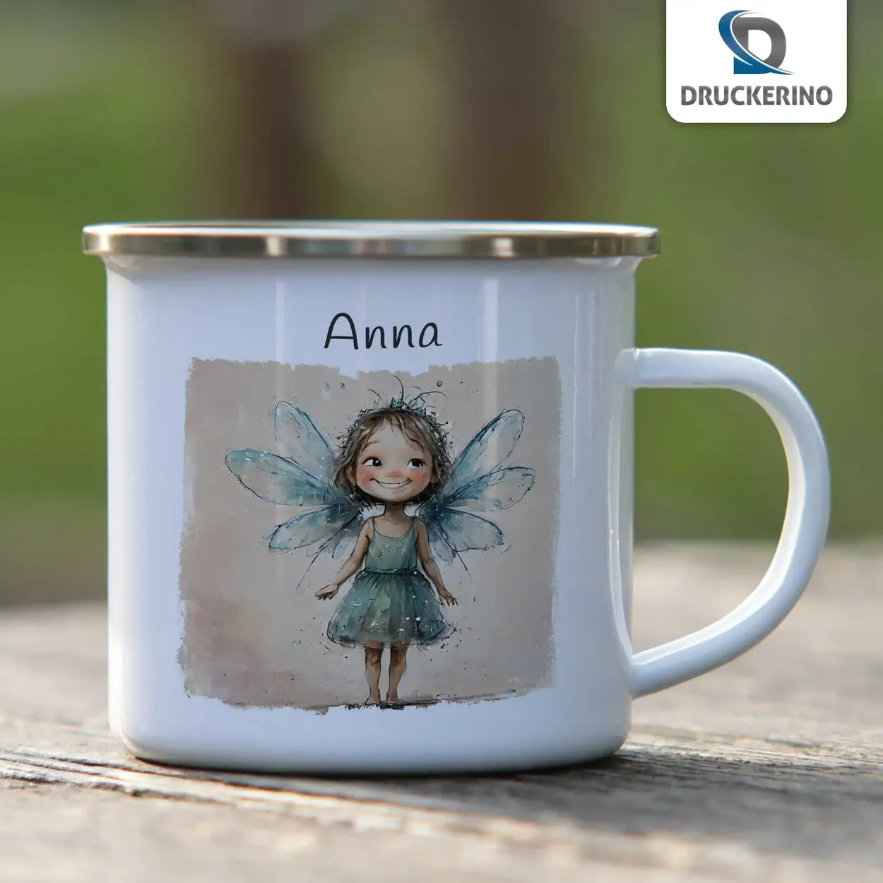 Personalisierte Kindertasse aus Emaille | Feenzauber | personalisierte Kindertassen | Einschulung Geschenk  Geschenkidee Weihnachten