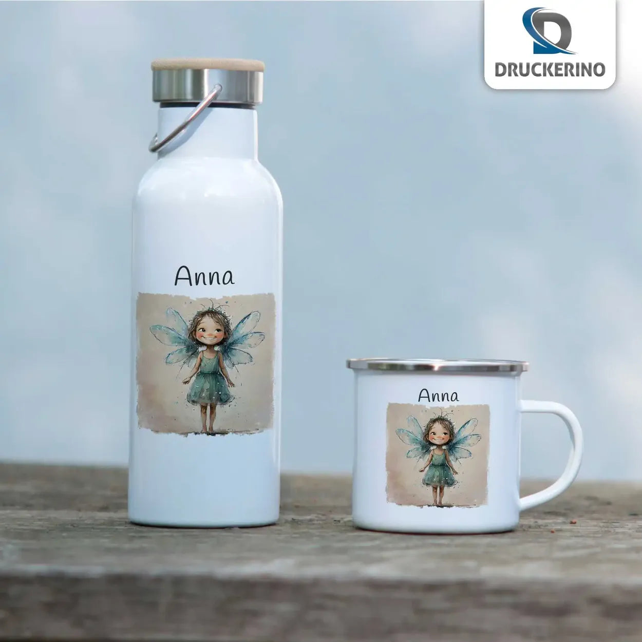 Personalisierte Kindertasse aus Emaille | Feenzauber | personalisierte Kindertassen | Einschulung Geschenk  Geschenkidee Weihnachten