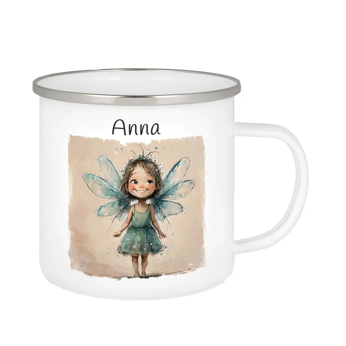 Personalisierte Kindertasse aus Emaille | Feenzauber | personalisierte Kindertassen | Einschulung Geschenk Emailletasse Druckerino   