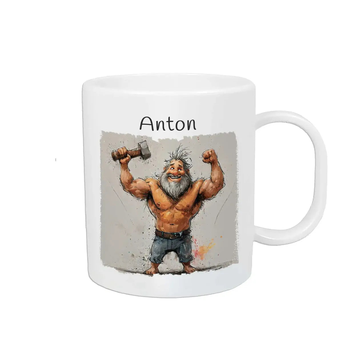 Becher personalisiert | Starker Freund | Tierbilder | personalisierte Tasse Kinder | 320ml  Geschenkidee Weihnachten