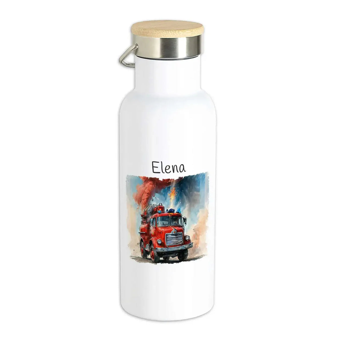 Personalisierte Kinder Trinkflasche | Feuerwehrheld | Abschiedsgeschenke im Kindergarten | Trinkflasche | 500ml Thermoflasche Druckerino   