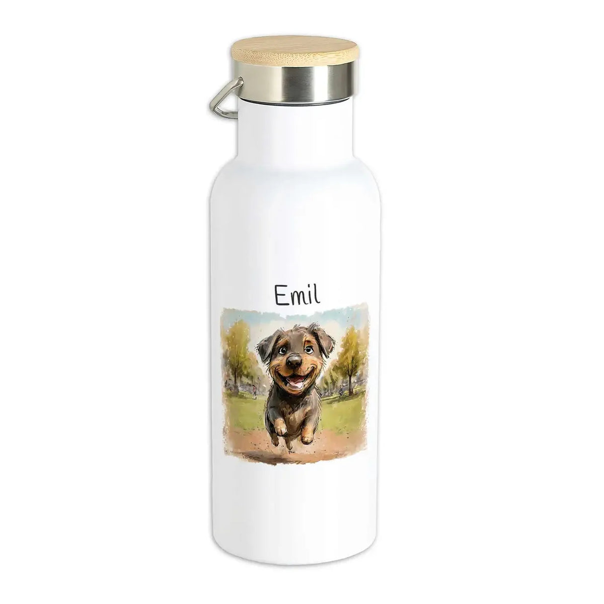 Personalisierte Trinkflasche | Pfotenabenteuer | Trinkflasche | für Freizeit, Sport & Schule | 500ml Thermoflasche Druckerino   