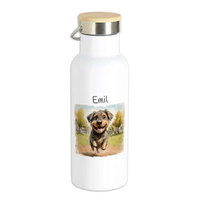 Personalisierte Trinkflasche | Pfotenabenteuer | Trinkflasche | für Freizeit, Sport & Schule | 500ml  Geschenkidee Weihnachten