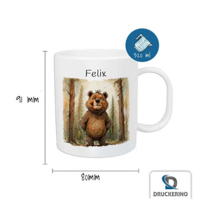 Tasse mit Namen | Abenteuer Waldwichtel | Personalisierte Kindertasse | Tasse Geschenkidee | 320ml  Geschenkidee Weihnachten